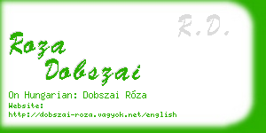roza dobszai business card