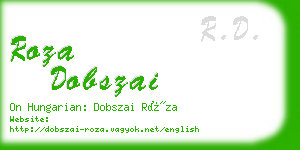 roza dobszai business card
